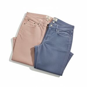 J. Crew Women's Skinny Jeans in Blush and Denim Blue